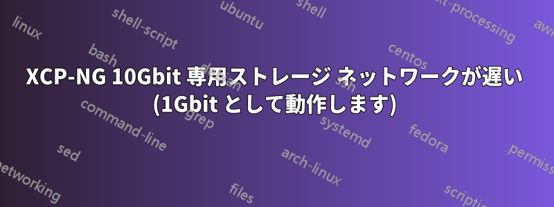 XCP-NG 10Gbit 専用ストレージ ネットワークが遅い (1Gbit として動作します)