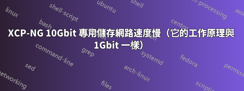 XCP-NG 10Gbit 專用儲存網路速度慢（它的工作原理與 1Gbit 一樣）