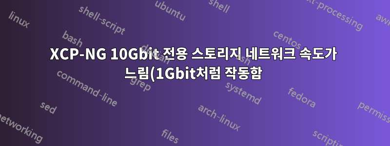 XCP-NG 10Gbit 전용 스토리지 네트워크 속도가 느림(1Gbit처럼 작동함)