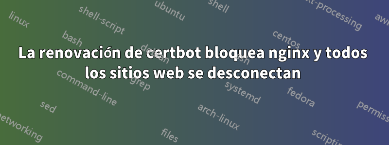 La renovación de certbot bloquea nginx y todos los sitios web se desconectan