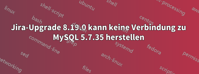 Jira-Upgrade 8.19.0 kann keine Verbindung zu MySQL 5.7.35 herstellen