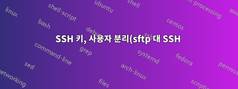 SSH 키, 사용자 분리(sftp 대 SSH), 다양한 포트 및 사용자 디렉터리 제약 조건을 사용하여 Amazon Linux 2에서 SFTP 설정