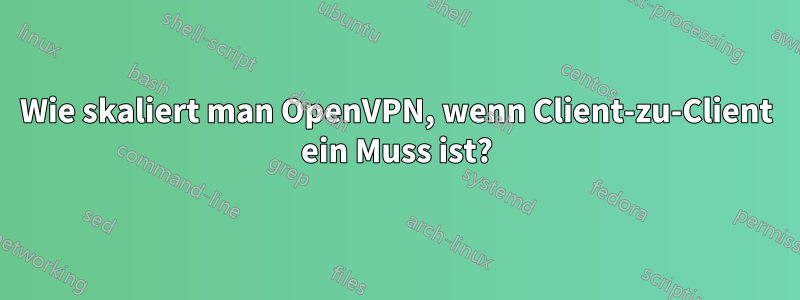 Wie skaliert man OpenVPN, wenn Client-zu-Client ein Muss ist?