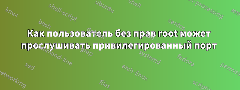 Как пользователь без прав root может прослушивать привилегированный порт