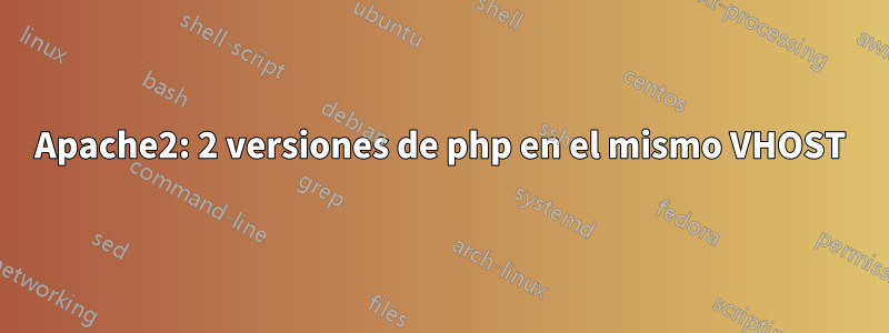 Apache2: 2 versiones de php en el mismo VHOST