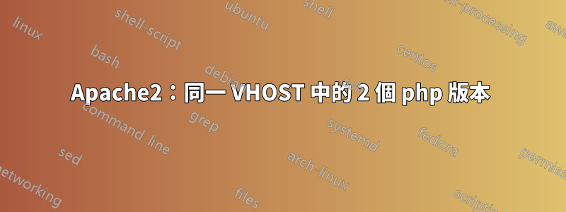 Apache2：同一 VHOST 中的 2 個 php 版本