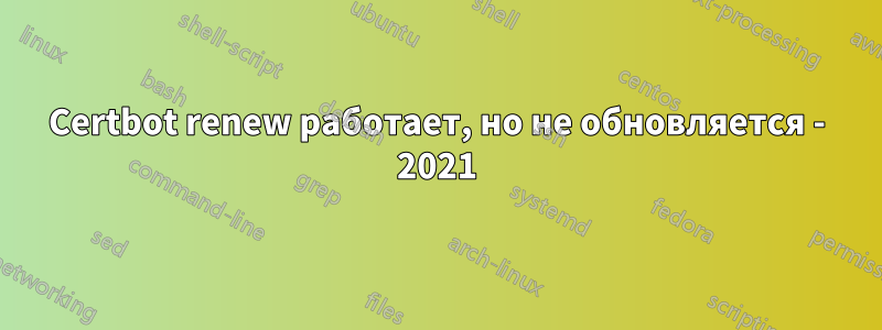 Certbot renew работает, но не обновляется - 2021