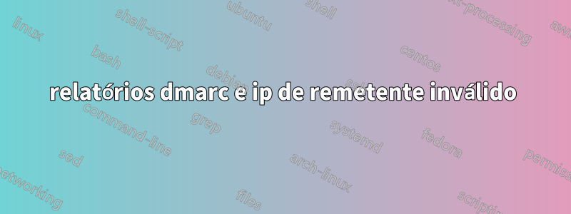 relatórios dmarc e ip de remetente inválido