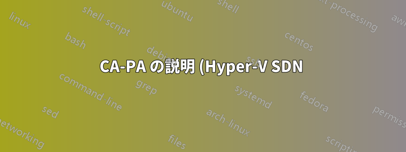 CA-PA の説明 (Hyper-V SDN)
