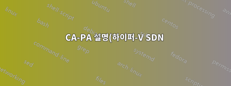 CA-PA 설명(하이퍼-V SDN)