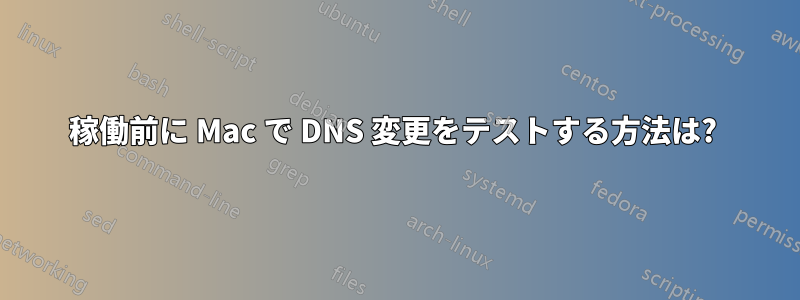 稼働前に Mac で DNS 変更をテストする方法は? 