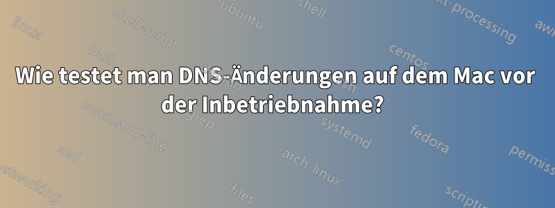 Wie testet man DNS-Änderungen auf dem Mac vor der Inbetriebnahme? 