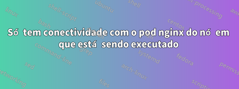 Só tem conectividade com o pod nginx do nó em que está sendo executado