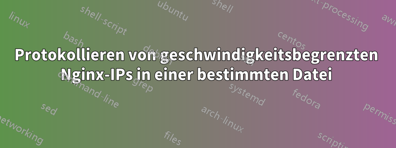 Protokollieren von geschwindigkeitsbegrenzten Nginx-IPs in einer bestimmten Datei