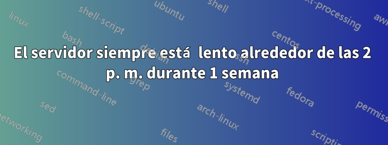 El servidor siempre está lento alrededor de las 2 p. m. durante 1 semana