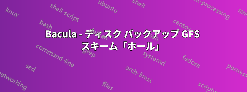 Bacula - ディスク バックアップ GFS スキーム「ホール」