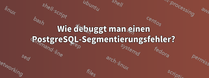 Wie debuggt man einen PostgreSQL-Segmentierungsfehler?