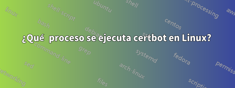 ¿Qué proceso se ejecuta certbot en Linux?