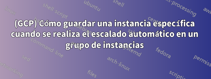 (GCP) Cómo guardar una instancia específica cuando se realiza el escalado automático en un grupo de instancias