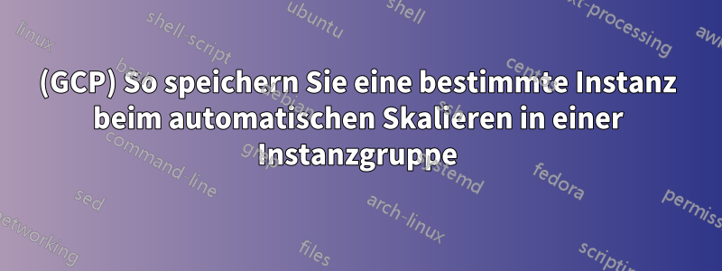 (GCP) So speichern Sie eine bestimmte Instanz beim automatischen Skalieren in einer Instanzgruppe