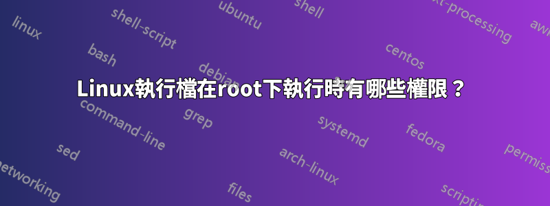 Linux執行檔在root下執行時有哪些權限？