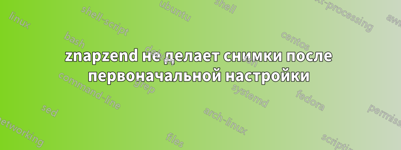 znapzend не делает снимки после первоначальной настройки