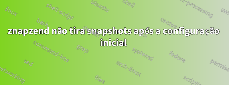 znapzend não tira snapshots após a configuração inicial