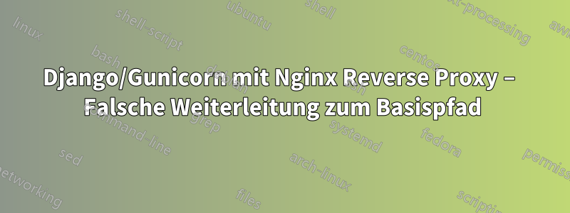 Django/Gunicorn mit Nginx Reverse Proxy – Falsche Weiterleitung zum Basispfad