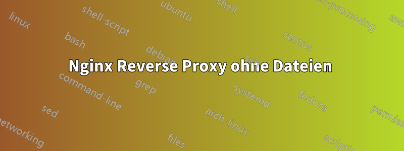 Nginx Reverse Proxy ohne Dateien