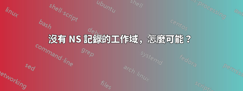 沒有 NS 記錄的工作域，怎麼可能？