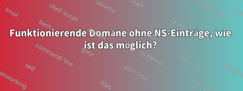 Funktionierende Domäne ohne NS-Einträge, wie ist das möglich?