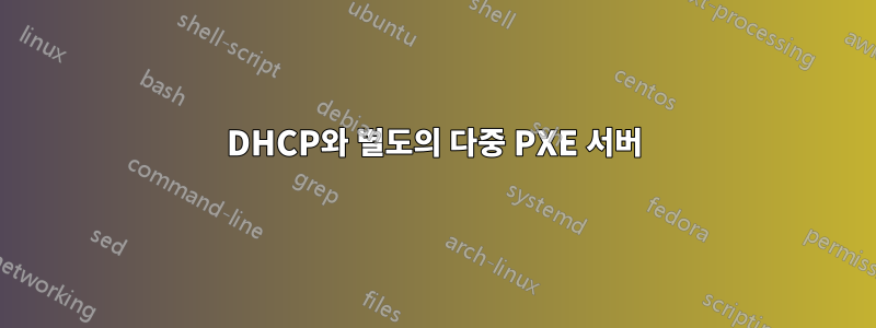 DHCP와 별도의 다중 PXE 서버