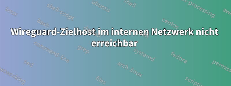 Wireguard-Zielhost im internen Netzwerk nicht erreichbar