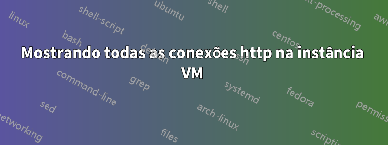 Mostrando todas as conexões http na instância VM