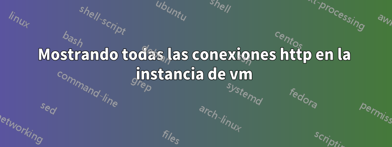 Mostrando todas las conexiones http en la instancia de vm