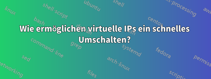 Wie ermöglichen virtuelle IPs ein schnelles Umschalten?