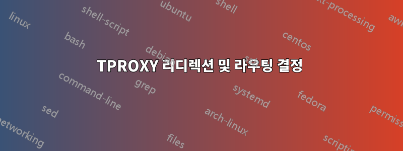 TPROXY 리디렉션 및 라우팅 결정