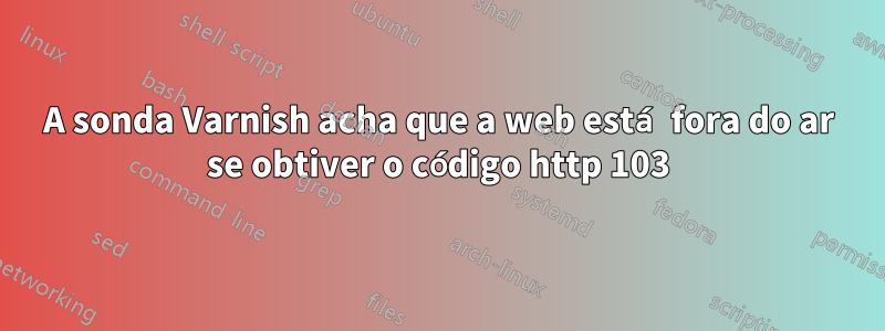 A sonda Varnish acha que a web está fora do ar se obtiver o código http 103