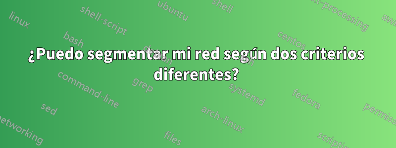 ¿Puedo segmentar mi red según dos criterios diferentes?