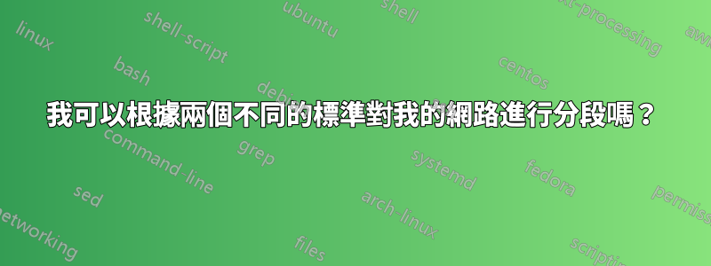 我可以根據兩個不同的標準對我的網路進行分段嗎？