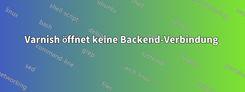 Varnish öffnet keine Backend-Verbindung