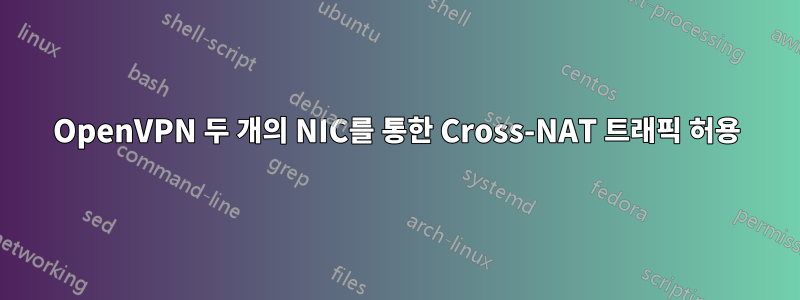 OpenVPN 두 개의 NIC를 통한 Cross-NAT 트래픽 허용