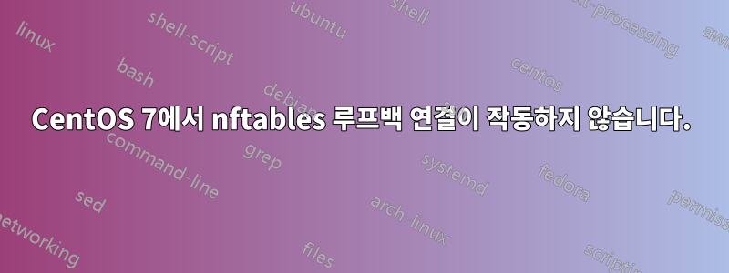 CentOS 7에서 nftables 루프백 연결이 작동하지 않습니다.