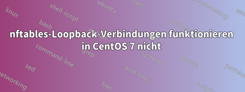 nftables-Loopback-Verbindungen funktionieren in CentOS 7 nicht