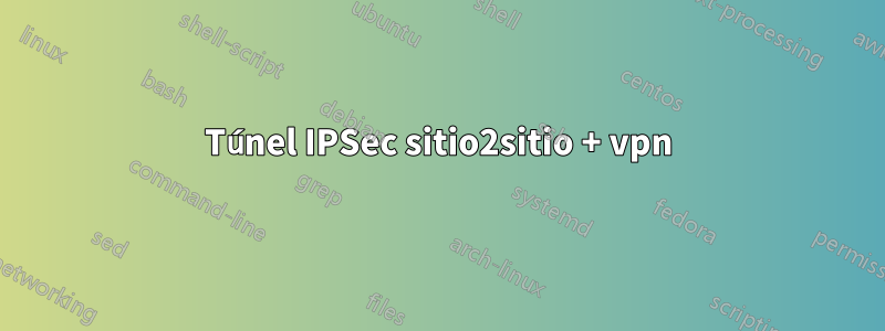 Túnel IPSec sitio2sitio + vpn