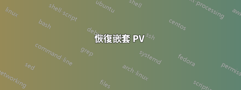 恢復嵌套 PV