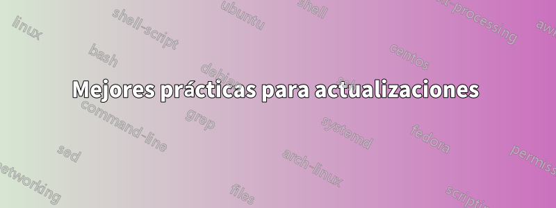 Mejores prácticas para actualizaciones