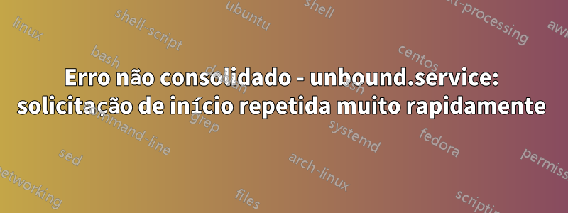 Erro não consolidado - unbound.service: solicitação de início repetida muito rapidamente