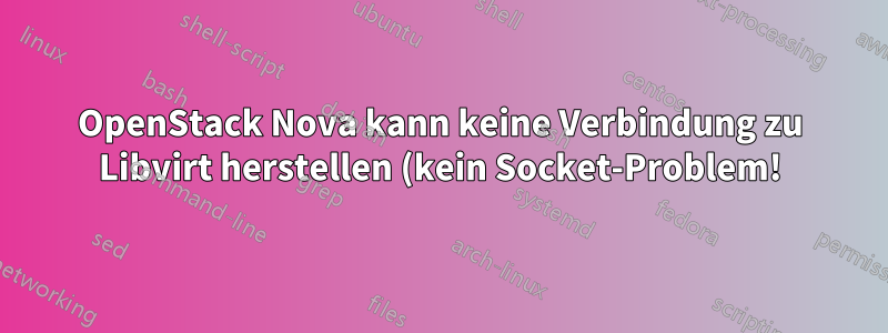 OpenStack Nova kann keine Verbindung zu Libvirt herstellen (kein Socket-Problem!)