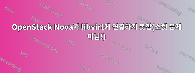 OpenStack Nova가 libvirt에 연결하지 못함(소켓 문제 아님!)